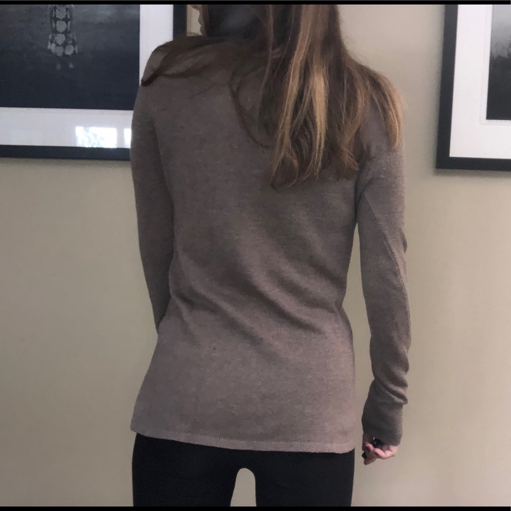 Brown - Basic Knit Sweater - image 3